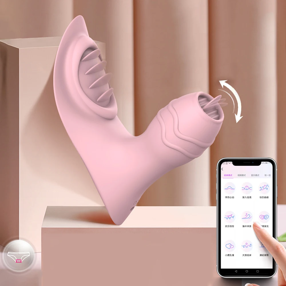 G Spot Clitoris Stimulator With Remote Control App Tongue Lick_voghion.com