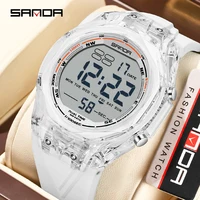 Fashion SANDA Top New 6289 Student Electronic Form Screen Large Dial Waterproof LED Student Electronic Watch Alarm Clock 2025