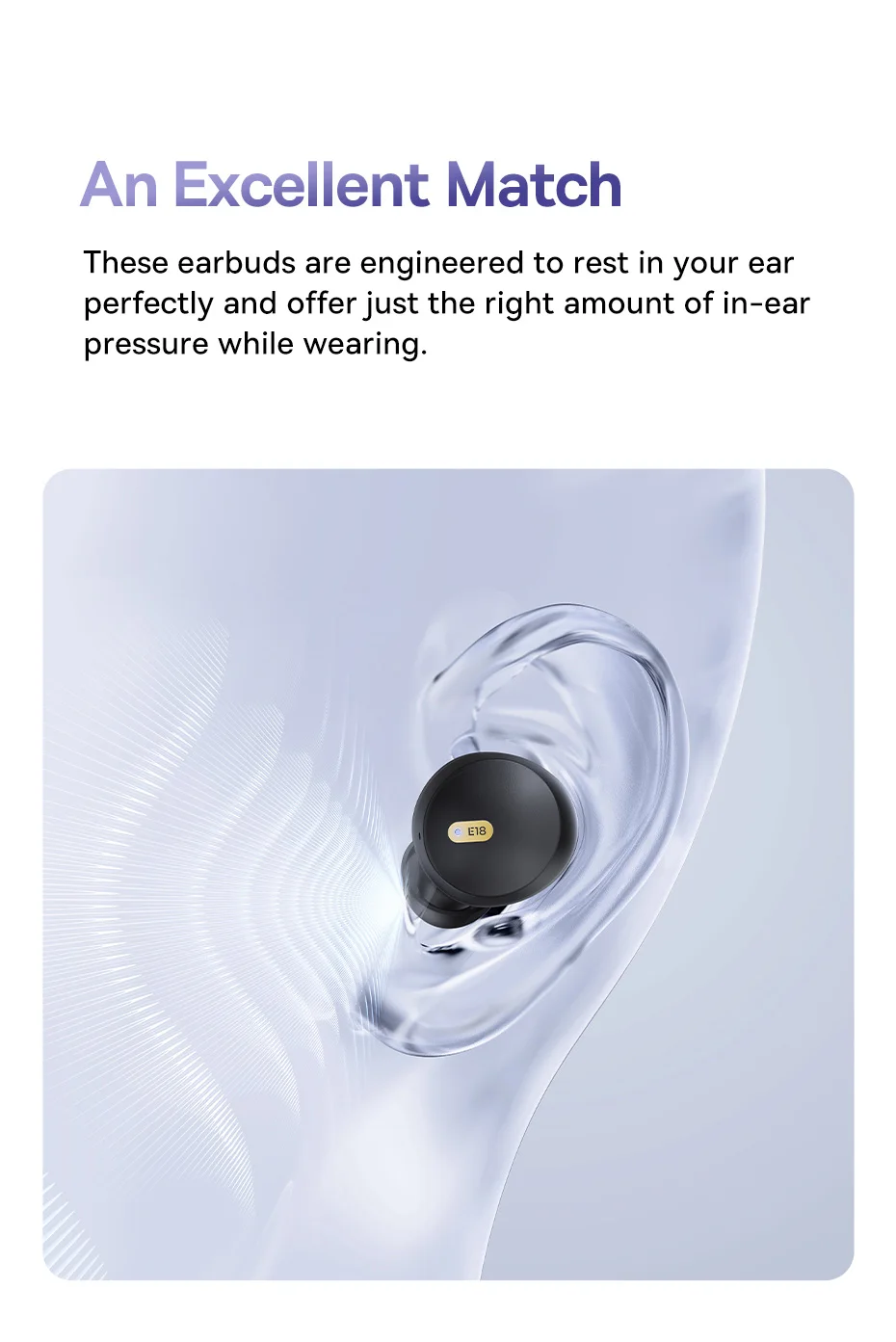 Écouteurs bien ajustés dans l’oreille