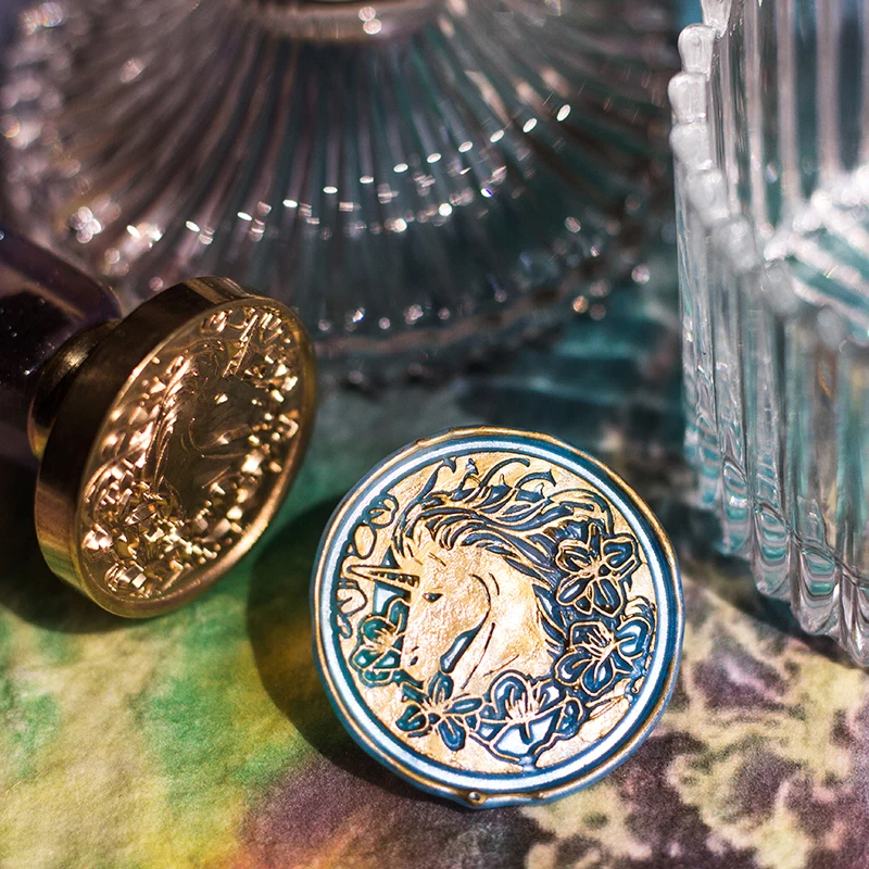 New 30mm Unicorn Seal Wax Stamps Copper Head New DIY 3D Sealling Wax Stamp Envelope Wedding Invitation Crafts Gifts Decoration