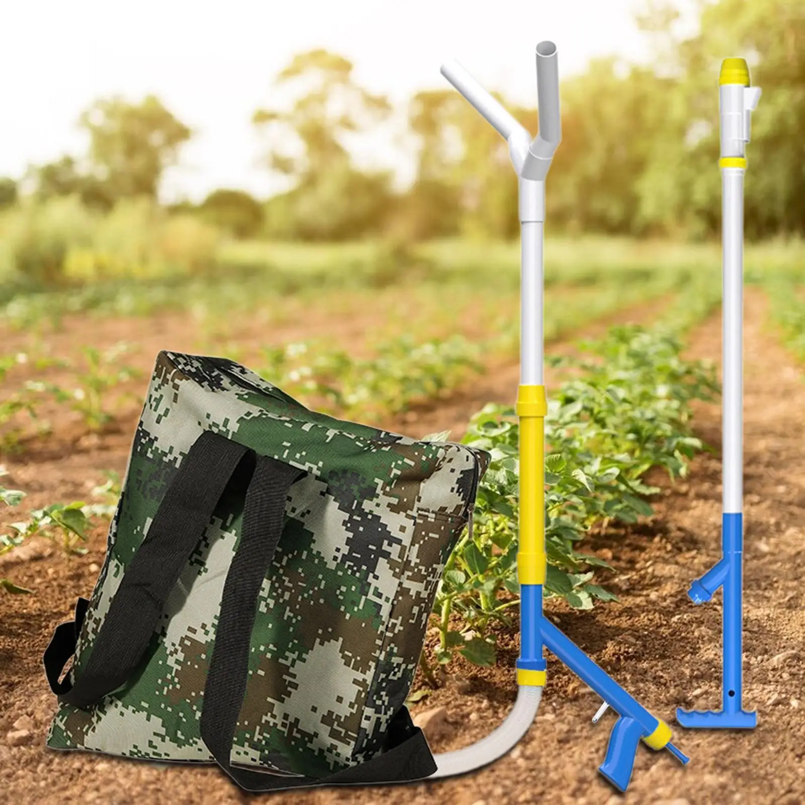 Fertilizer Spreader Multifunctional Gardening Tool 15L Manual Fertilizer Sprayer for Vegetables Corn Sugar Cane Fruit Trees Farm