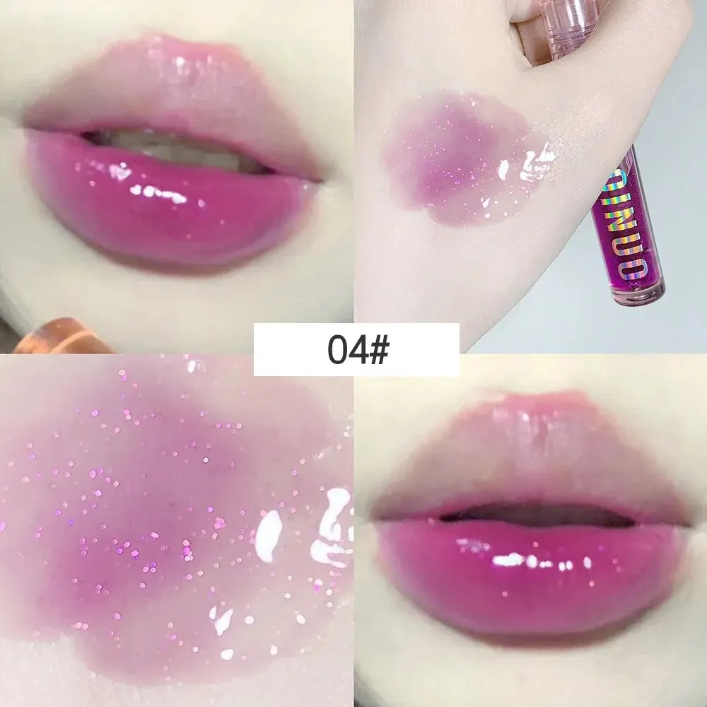 Description Picture 6 of item4 PCS Water-gloss Mirror Jelly Lip Gloss Moisturizes Lips Shimmers With Fine Pearls Brightens Lip Color