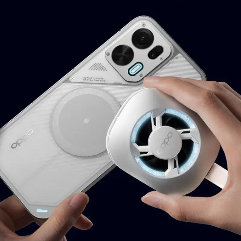 OPPO 40W 슈퍼 프리즈 쿨러 마그네틱 스마트폰 쿨러 저소음 냉각 및 최적화된 공기 흐름을 갖춘 휴대폰 쿨러