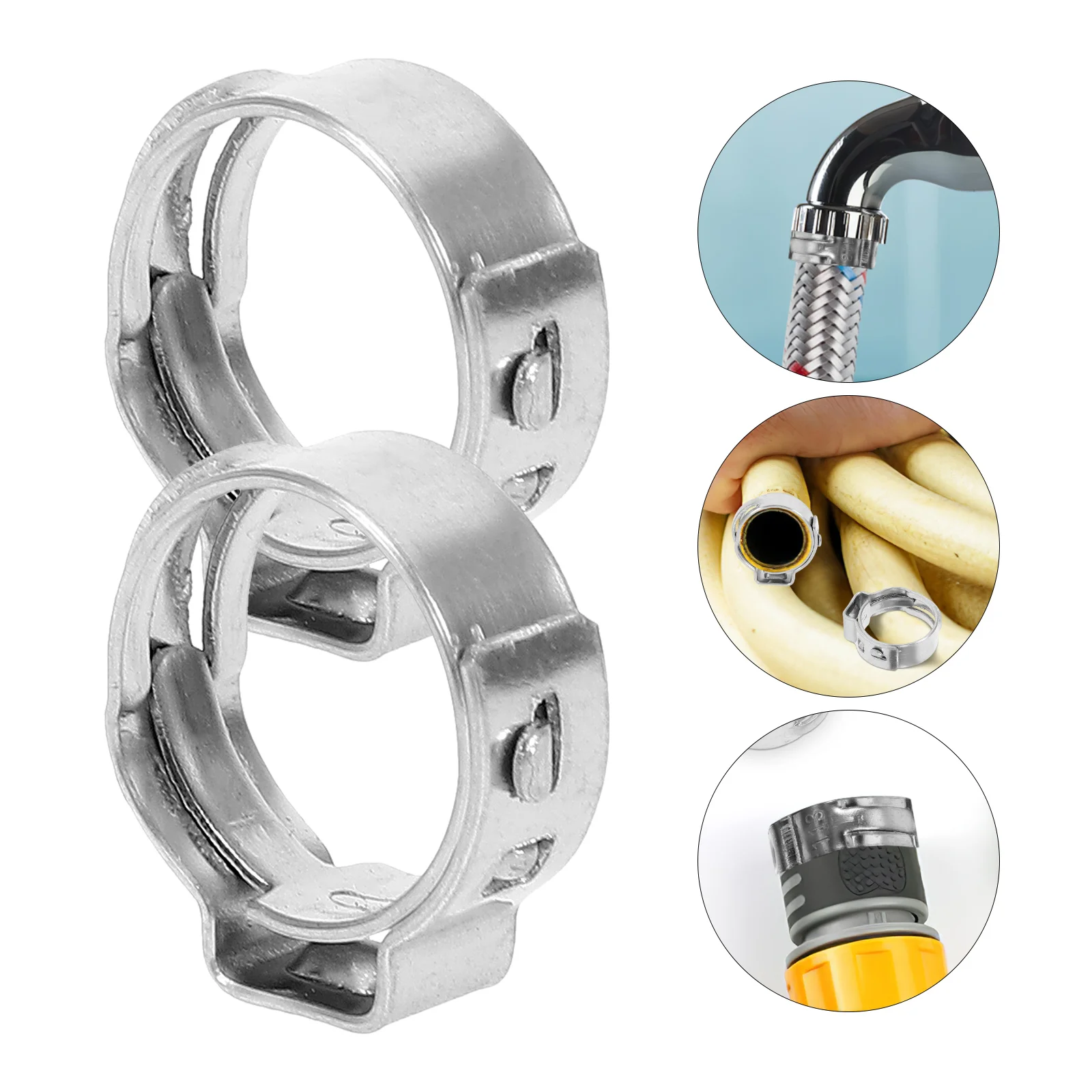 OURU 150 Pack 1/2 Inch PEX Clamps - 304 Stainless Steel Cinch Rings