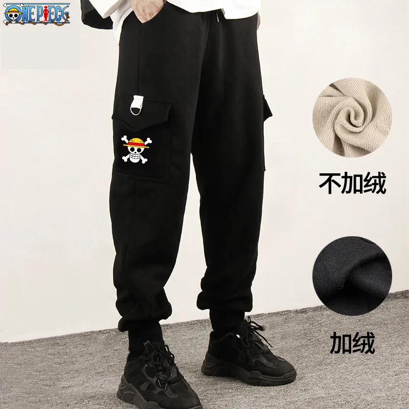 

One Piece Anime Peripheral Workwear Pants Peripheral Japanese Spring and Autumn Tide Brand Trousers Loose Casual Pants Men