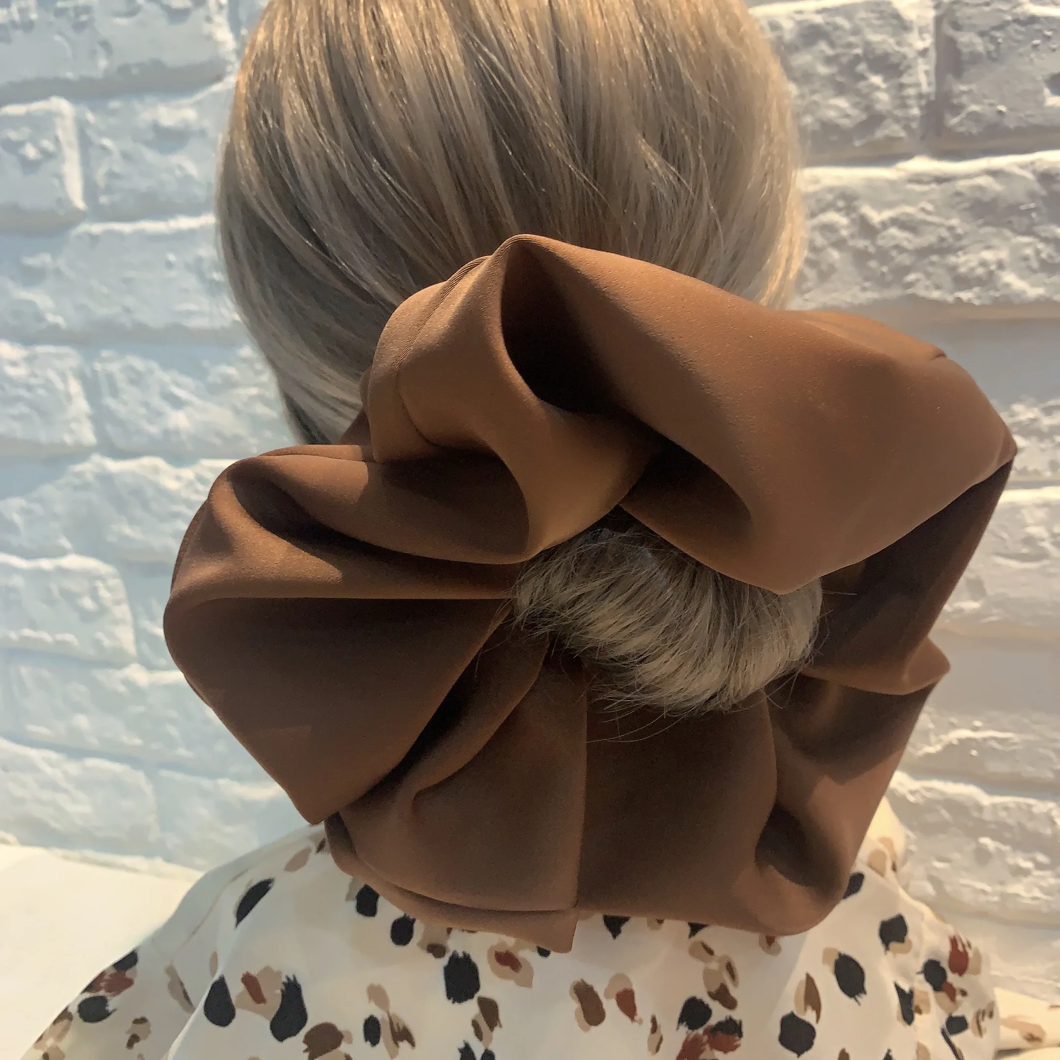 Luxurious Oversized Silk Scrunchies - Solid Color Hair Accessories