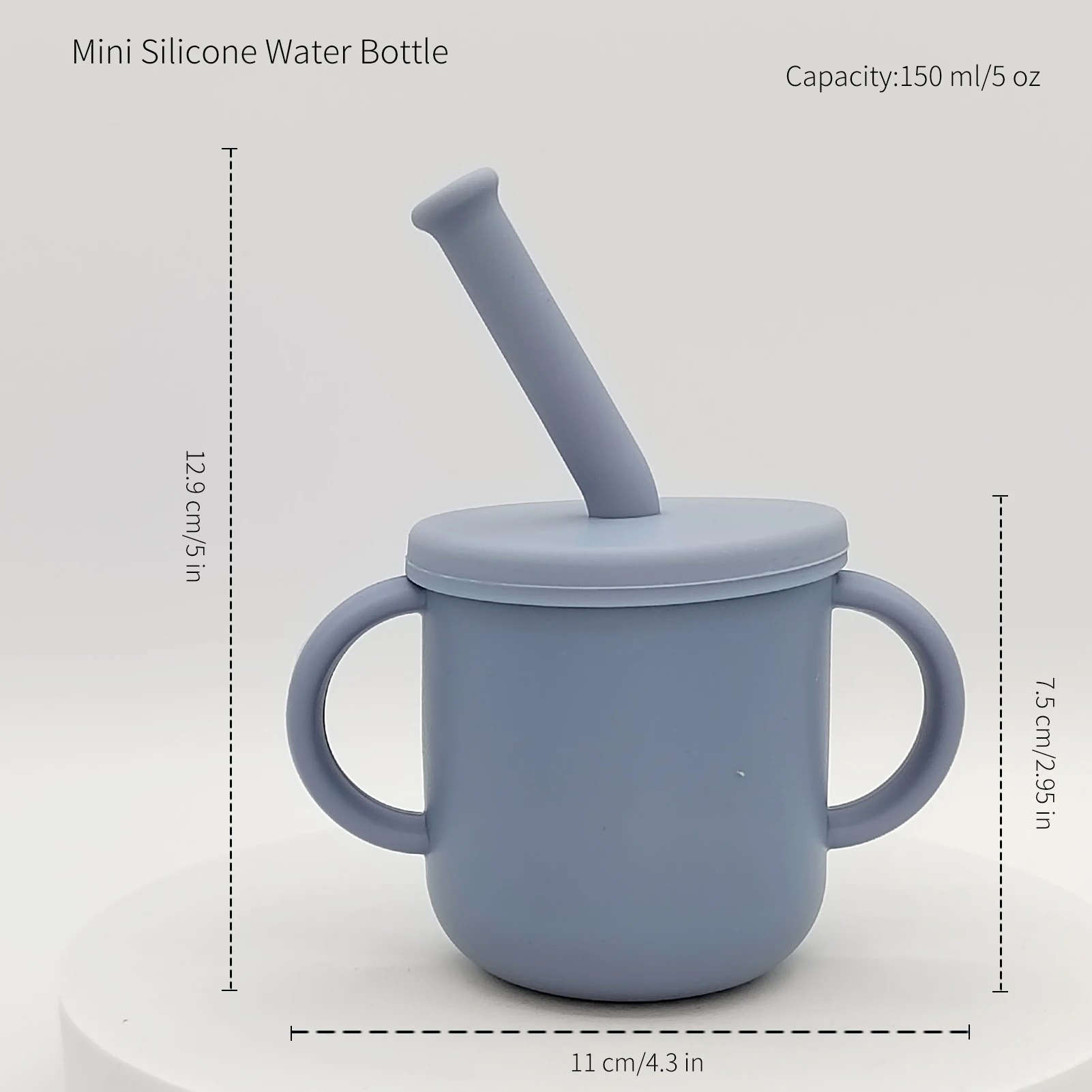 1pc Mini 150ml Portable Children's Straw Cup, 5oz Kids Beginner Drinking Cup With Silicone Straw, Practical Feeding Cup For Baby