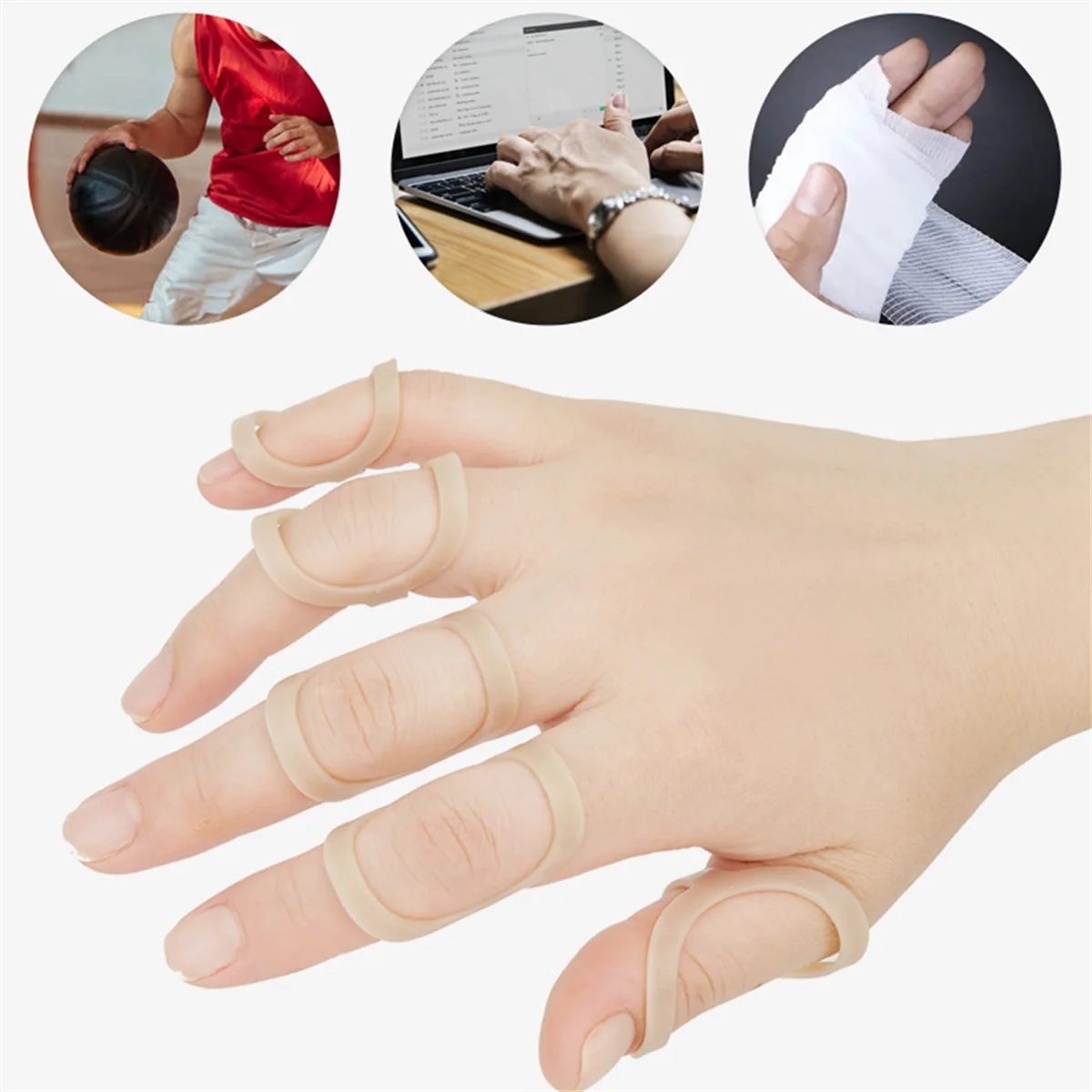 E Oval Finger Splint, Finger Splint, Support and Protection for Arthritis, Stabilizer Brace-5, 6, 7, 8, 9 Sizes