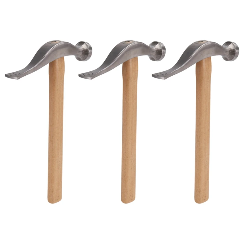 

3X Cobbler Shoe Repair Hammer Wood Handle Leather Work Shoemaking Repairing Remmending Shoe Tool