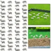 10Pcs 1:150 Model Sheep White Farm Animals Sheep HO Scale Model For Train Doll House Room Box Farm Animals Model 5