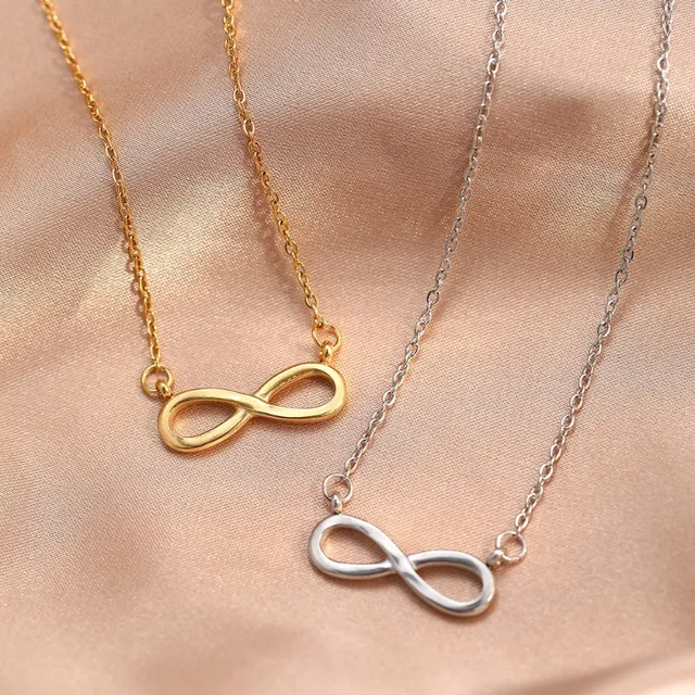 Charm Infinity Pendant Choker Necklace Femme Stainless Steel Couple Wedding Jewelry Collares Mujer Best Friend Gift Bijoux