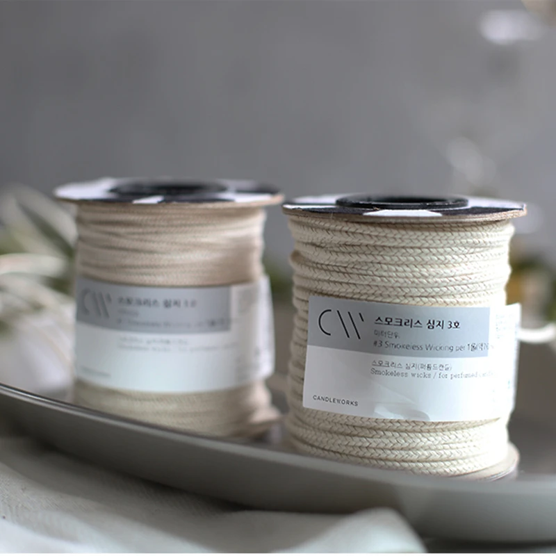 CANDLEWORKS smokeless candle wick DIY scented candle soy wax beeswax uncoated wick making materials