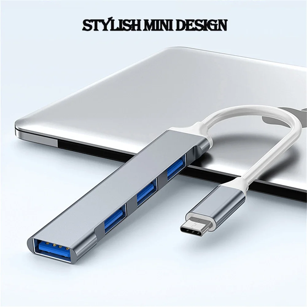 USB 허브 고속 4 포트 USB 3.0 허브 유형 c 분배기 5Gbps PC 컴퓨터 액세서리 멀티 포트 허브 4 USB 3.0 2.0 포트