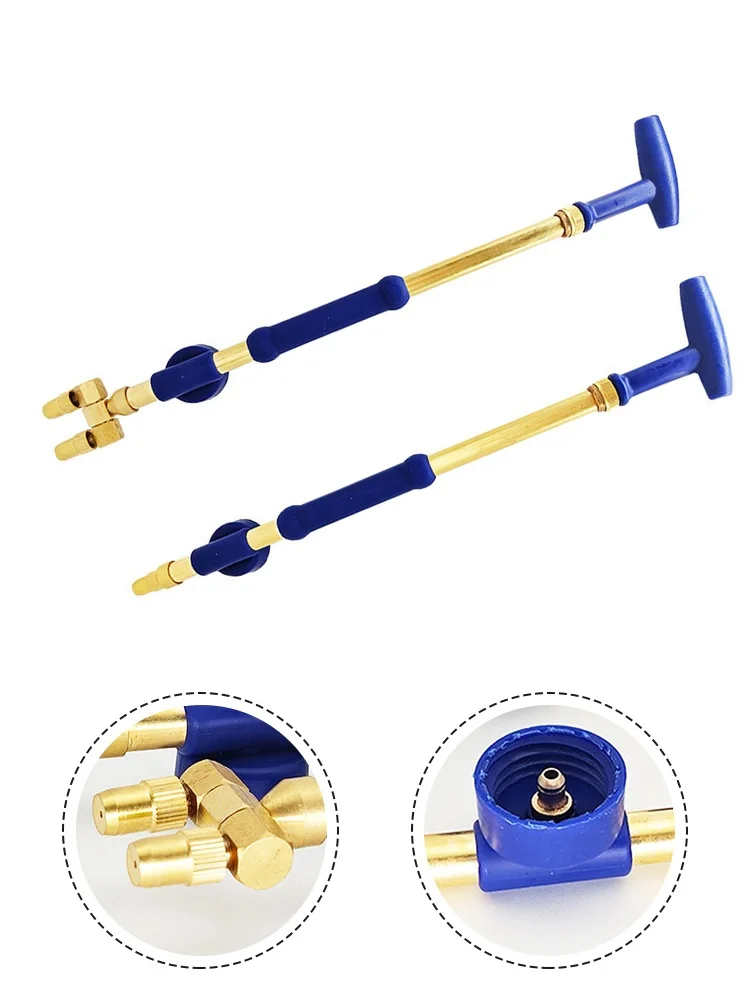 Adjustable Pull Rod Nozzle Single/Double Water Bottle Interface Brass Sprayer Agriculture Tools Nozzle Garden Watering Tool