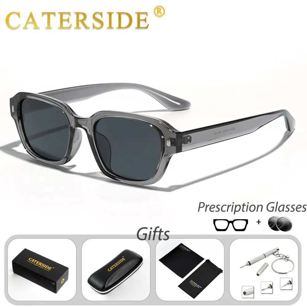 CATERSIDE Retro Herren-Korrektionsbrille Tr-90 Quadratischer Rahmen Maßgefertigte Optische Brille Damen Kurzsichtigkeit Weitsichtigkeit Lesebrille – Detail 6