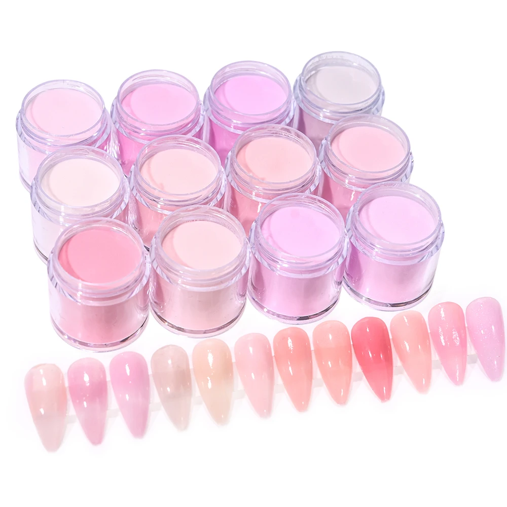 10g/Box Nude Acrylic Nail Powder Polymer Tip Builder Nail Art Extension/Dipping/Engraving Acrylic Powder Manicure DIY Decoration 4