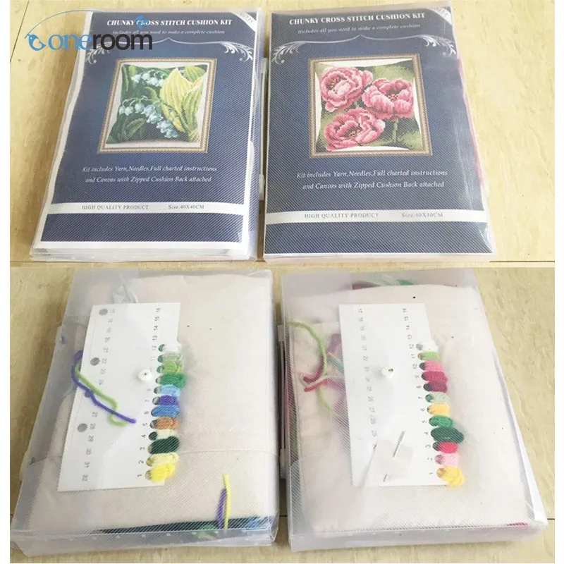Cross Stitch Kit Cross stitch cushion with animals design embroidery pillow tapestry DIY