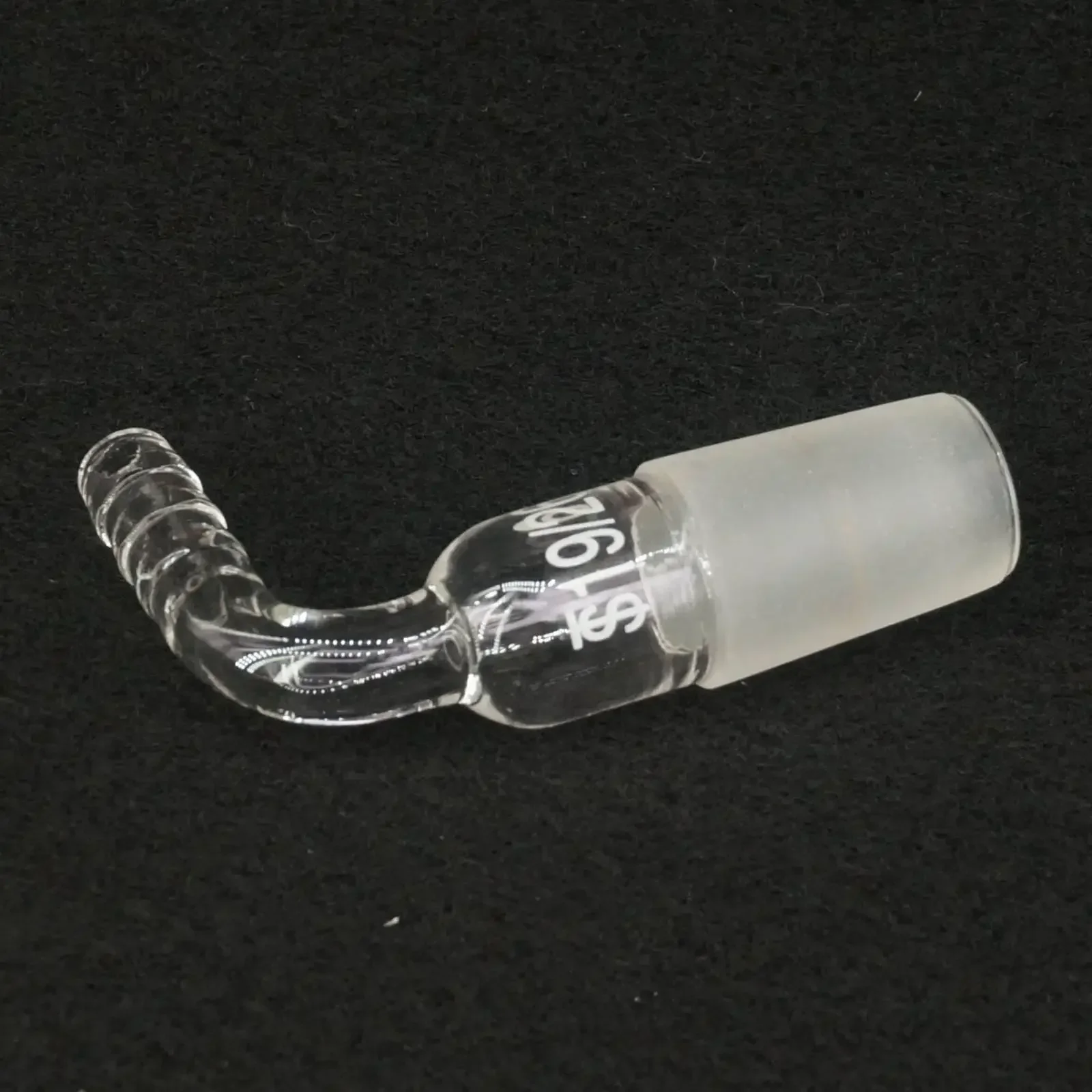 19/26 Joint 90 Degree Bend Hose Inlet Connection Adapter Laboratory Glassware