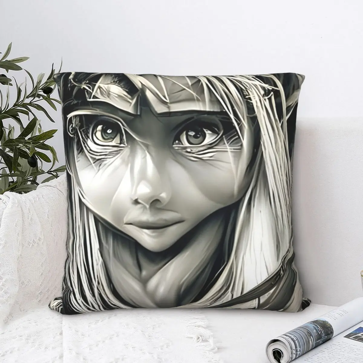 

An Elven King Square Pillowcase Polyester Pillow Cover Velvet Cushion Decor Comfort Throw Pillow For Home Living Room