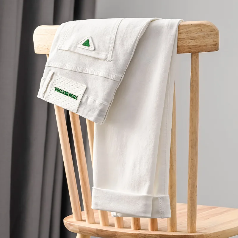 Высококачественные белые джинсы для мужчин