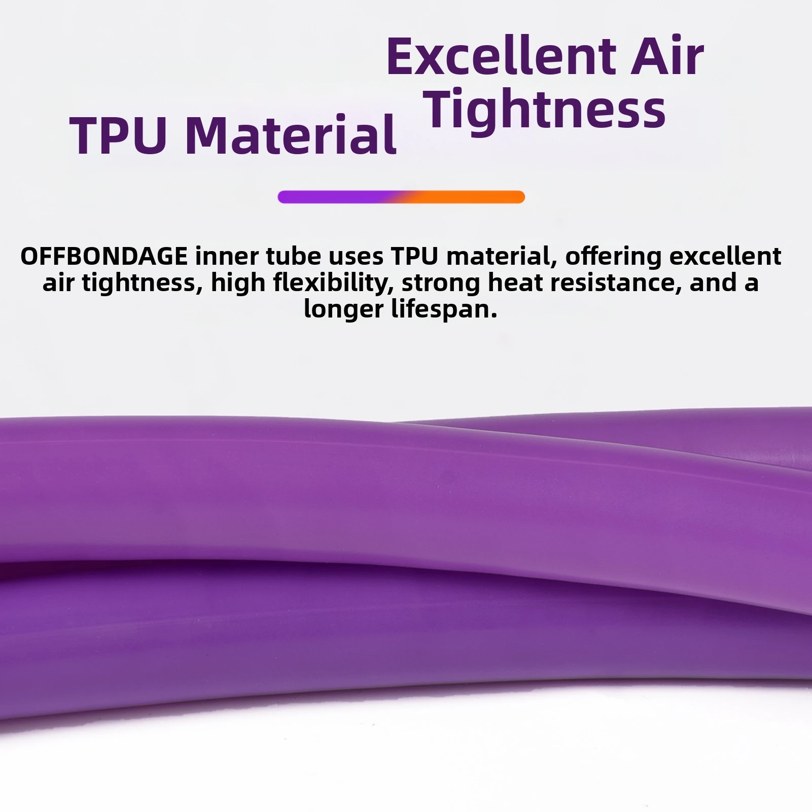 OFFBONDAGE Ultralight TPU Bike Inner Tube with French Valve - 700c Road Bicycle
