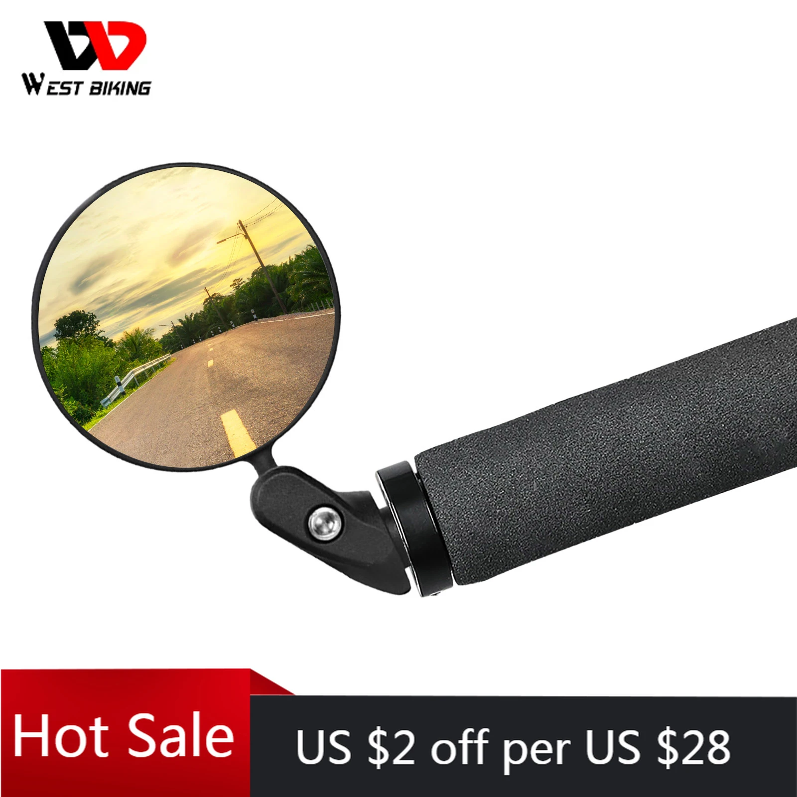 Adjustable 360 Rotation Bike Rearview Mirror Safety Cycling Wide Angle