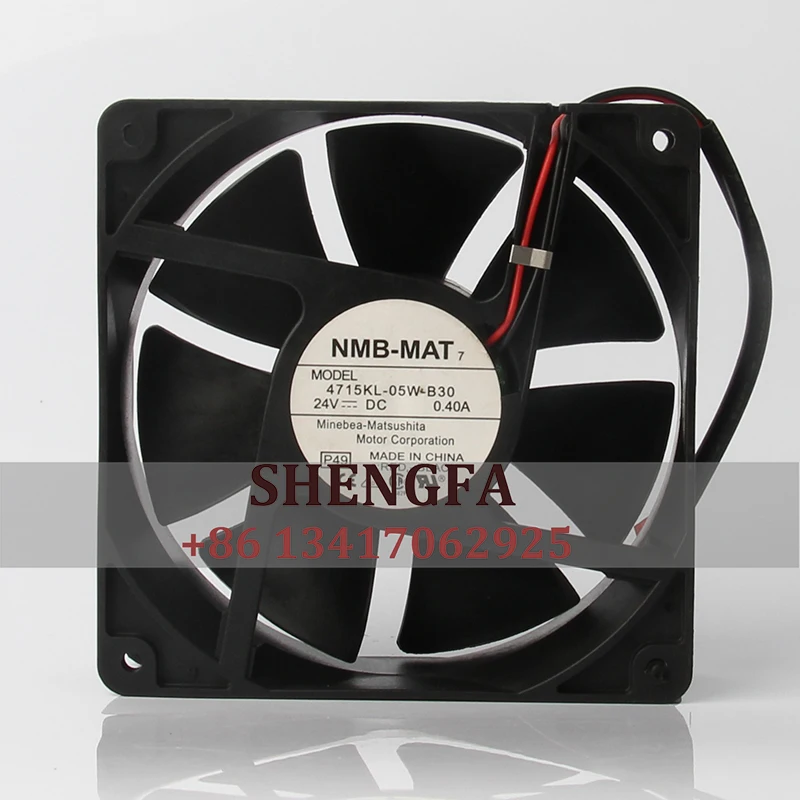 NMB 4715KL-05W-B30 Case Cooling Fan DC24V 0.40A 120X120X38MM 12038 12CM Inverter Axial Flow Ventilation Exhaust new original genuine nmb 4020 dc24v 0 11a 1608kl 05w b50 frequency converter fan