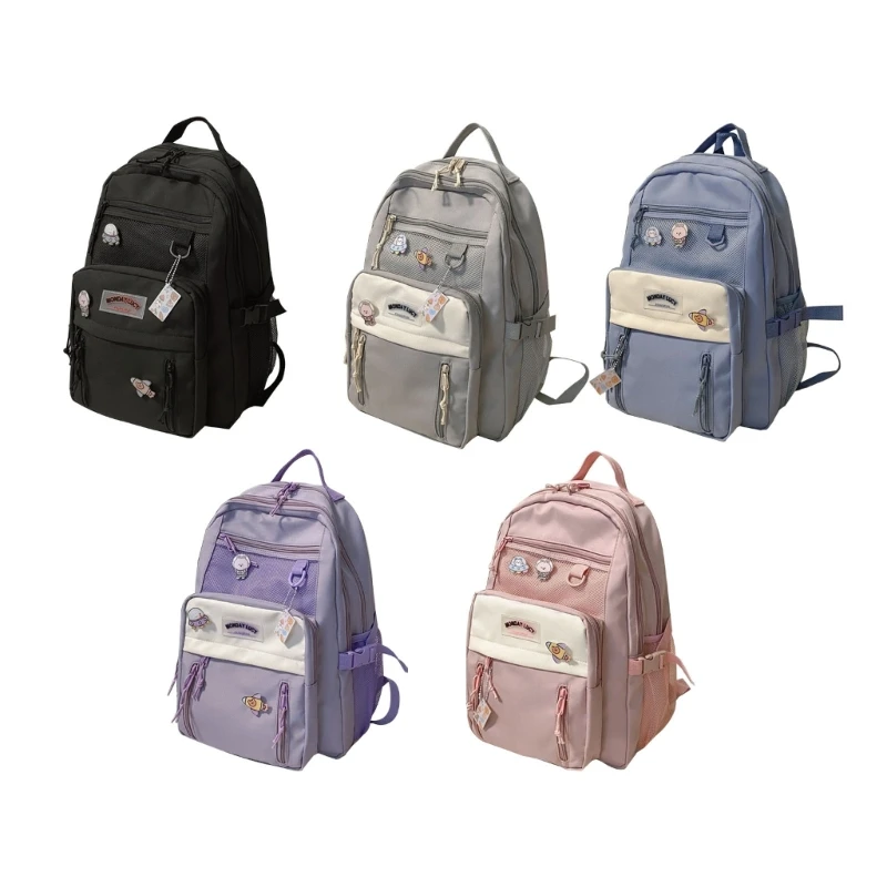 

Нейлоновый рюкзак большой емкости, школьная сумка для книг, модный рюкзак для подростков