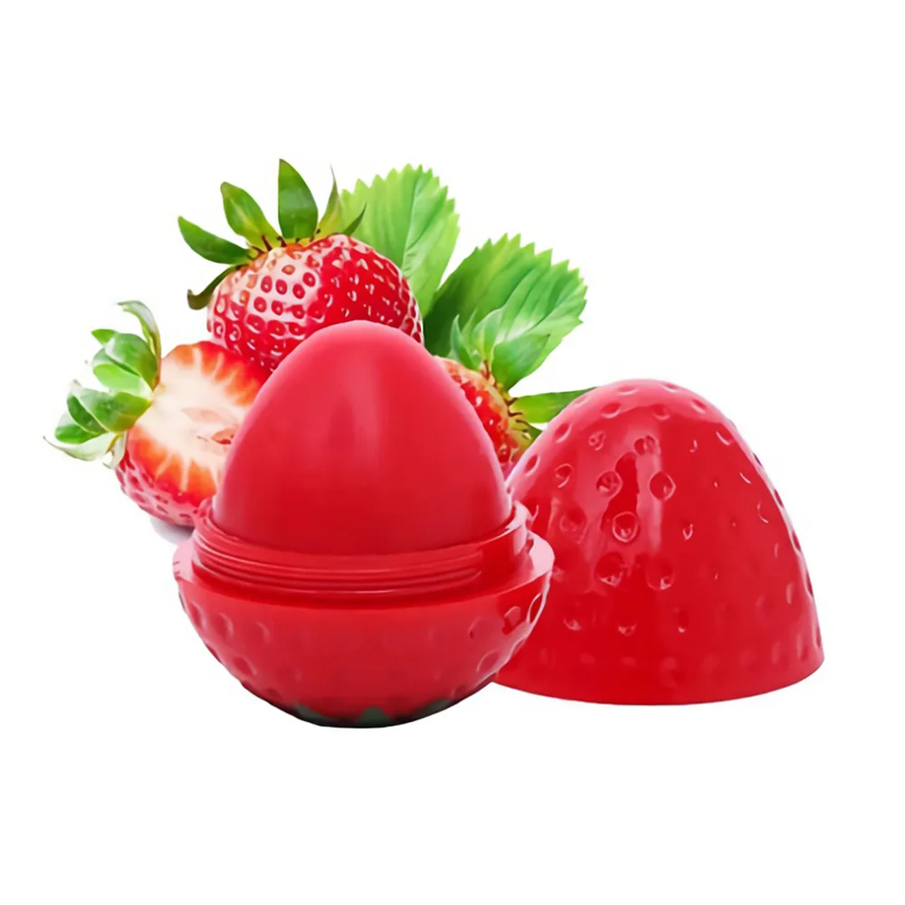 Strawberry Shape Moisturizing Lipstick Lip Plumper Fade Lip Line Fruit Flavor Gloss Fruit Flavored Repair Dead Skin Balm lip balm lip makeup lip plumper