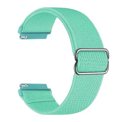 Versatile Nylon Loop Strap - Adjustable Fabric Bracelet Band, 22mm/20mm for Self-test width 22mm (Teal green)