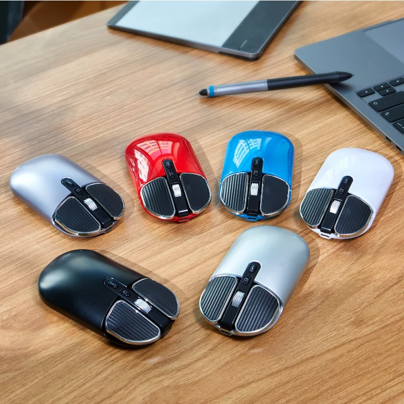 M203 2.4G 듀얼 모델 무선 BT 5.0 충전식 무음 마우스 컴퓨터 PC 노트북 용 긴 대기 멀티 버튼 마우스