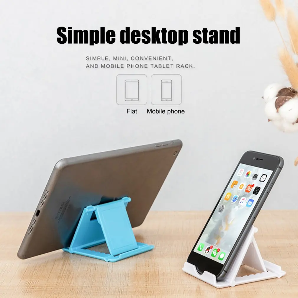 

Adjustable Tablet Stand Folding Lazy Video Bracket Mobile Phone Tablet Desktop Foldable Stand For Pads Phones Random Color