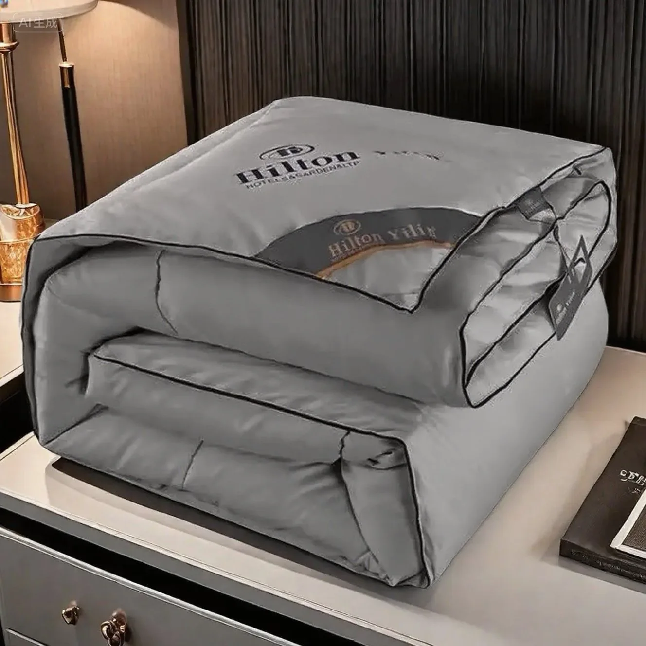 Edredom Alternativo Hilton para Ar Condicionado, Quente para o Inverno, Solteiro, Casal, para Dormitórios Estudantis, de Algodão, Quatro Estações, Unissex