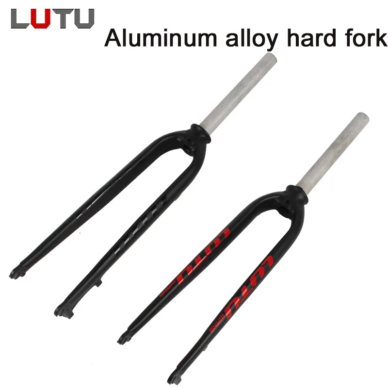 Mountain bike aluminum alloy front fork 390mm blade length 28.6mm stem size 26/27.5/29 inch