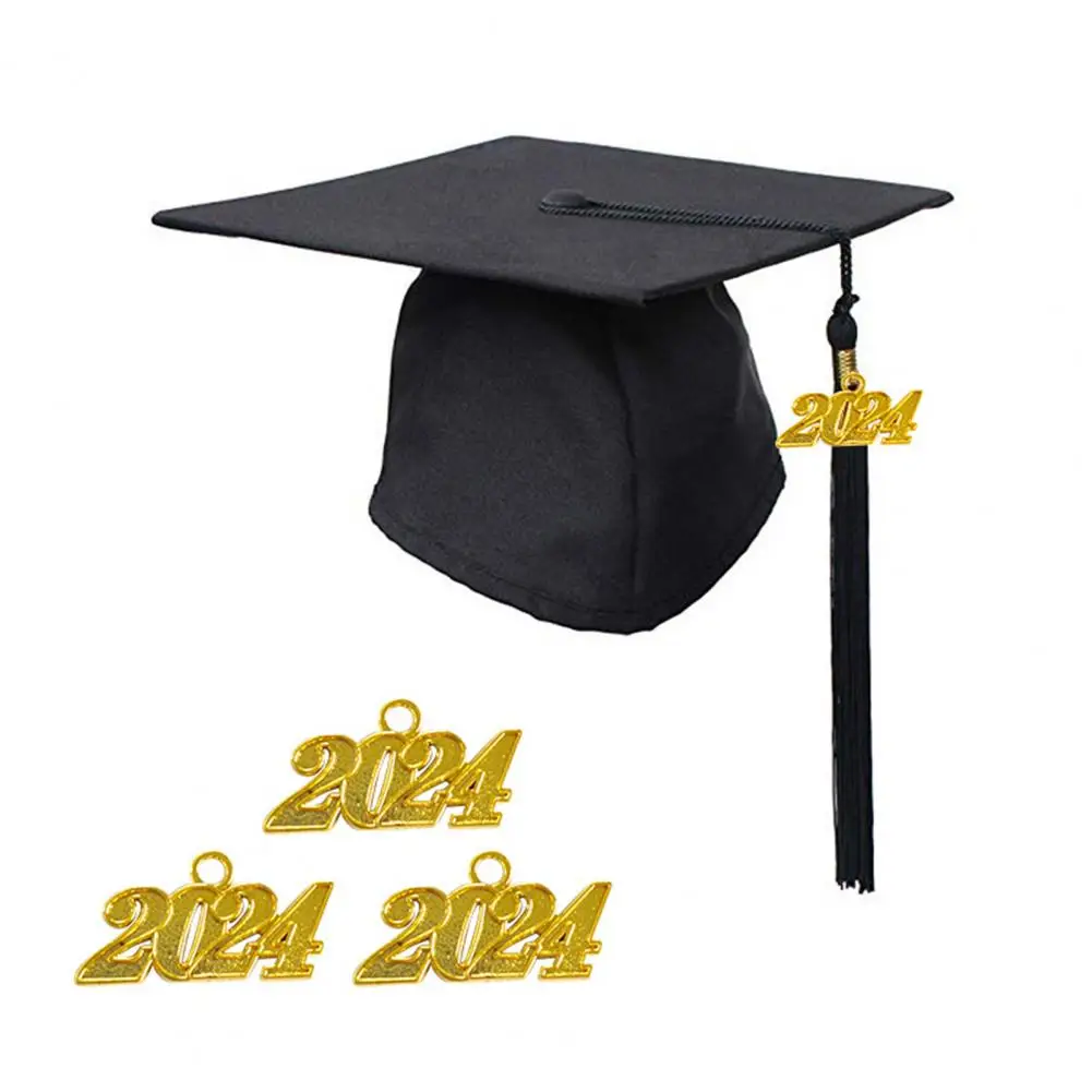 

Diy Graduation Decorations 2024 Graduation Tassel Charm Pendant Set for Graduation Hat Decoration Golden Hanging Decorations