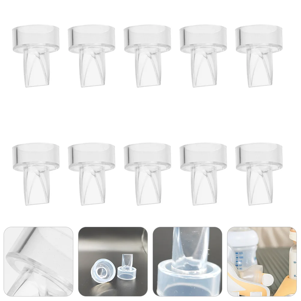 

10 Pcs Manual Breast Pump Accessories Backflow Valves Silicone Parts Wearable Women's