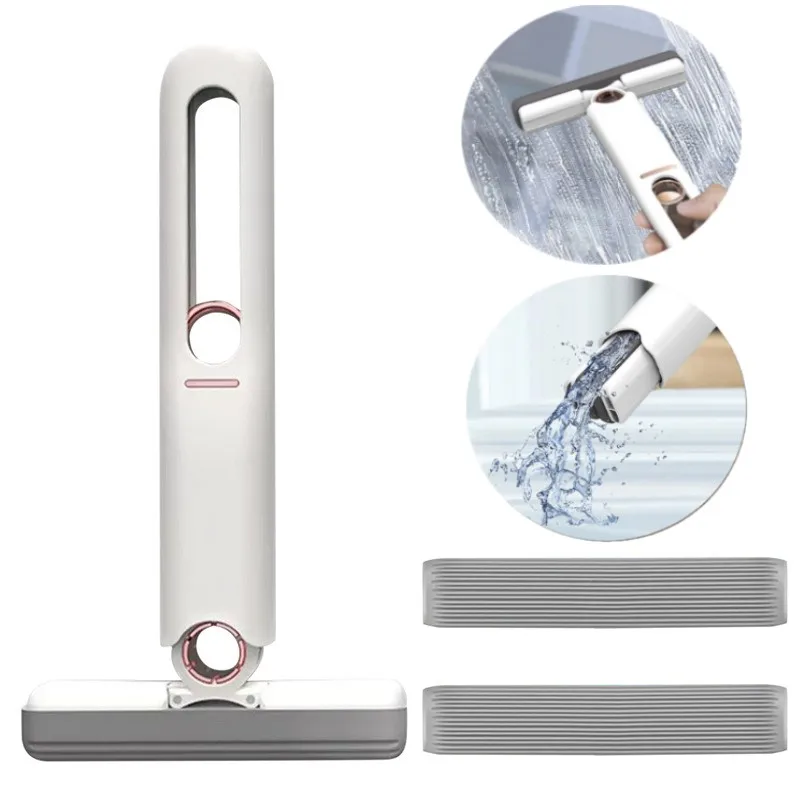 

Multifunctional Portable Mini Squeeze Mop Hand Washable Home Kitchen Car Cleaning Mop Desk Cleaner Glass Sponge Cleaning Mop