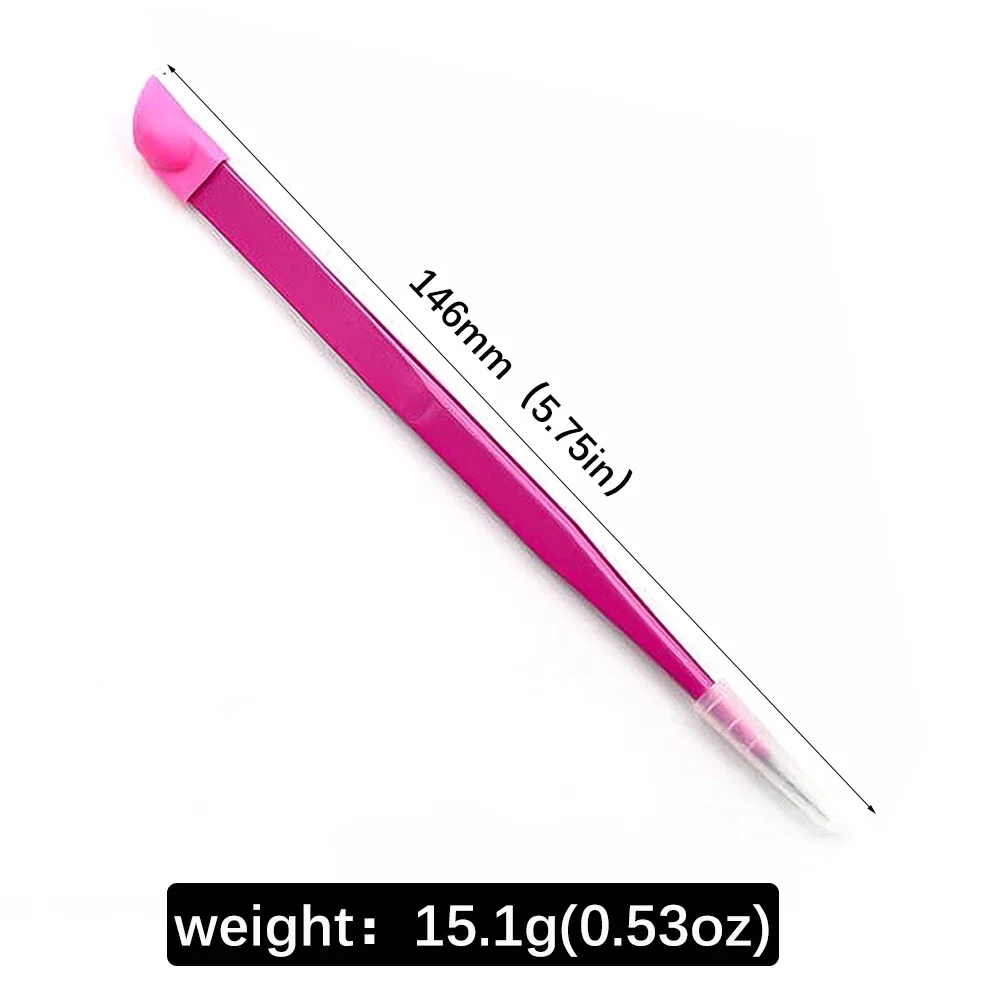 DoubleSlant Tip Headed Tweezers Stainless Steel Black/Pink Makeup Tool Silicone Press Head For Nail Stickers Eyelashes Tweezers