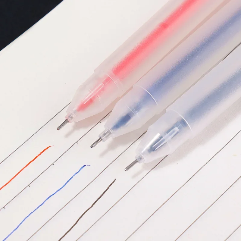 6/4/2pcs Blue Red Black 0.5mm Gel Pens Matte Case Ballpoint Pen Office Business School Student Cute Kawaii Stationery Supplies
