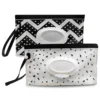2 Pack Portable Refillable Baby Wipe Dispenser - Reusable Travel Wet Wipe Pouch for Easy Diaper Changes On-the-Go! 1