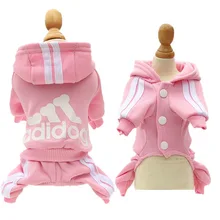  Jumpsuit for Small Dogs Cat Adidog Winter Dog Clothes for Medium Dogs Warm Hoodies Sweatshirt for Chihuahua Pug Pet Puppy Outfit 