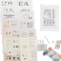 Beginner's Embroidery Sewing Kit with Patterns and Step - by - Step Tutorials (C2)
