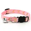 Gold Stars and Moon Cat Collar with Reflective Safety Buckle and Bell Adjustable Cats And Small Dogs Collars 4