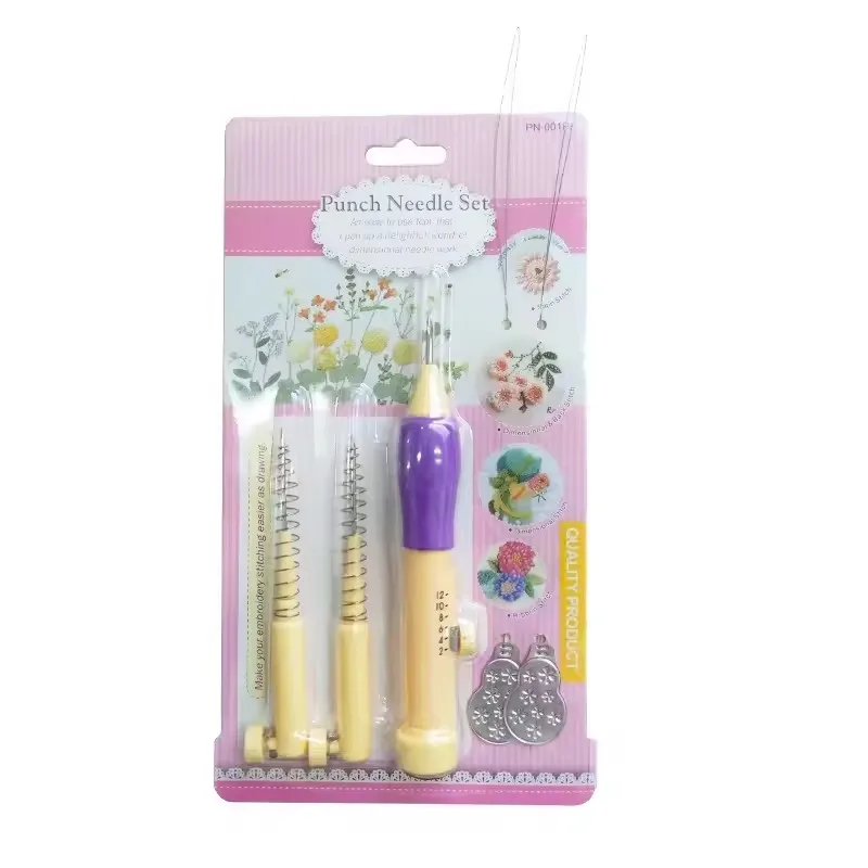 DIY Embroidery Punch Needle Kit Magic Needle Pen Weaving Knitting Sewing Tool Set for Stitching And Crafting - 4