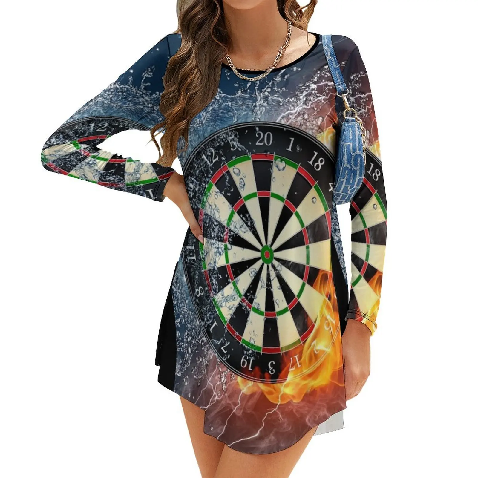 

Женское платье с длинным рукавом Fire And Ice