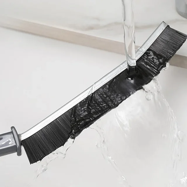 Spazzola per la pulizia per cucitura fine Angoli Scanalatura Strumenti per la pulizia delle finestre Cucina Bagno Piastrelle Spazzola per giunti Spazzola per WC in microfibra 3