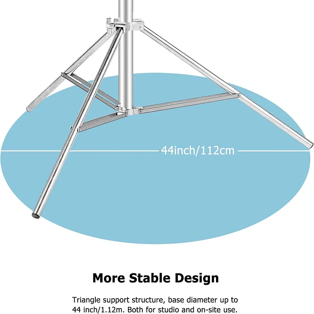 Selens Adjustable Stainless Steel Light Stand 280cm Heavy Duty Tripod Stand For