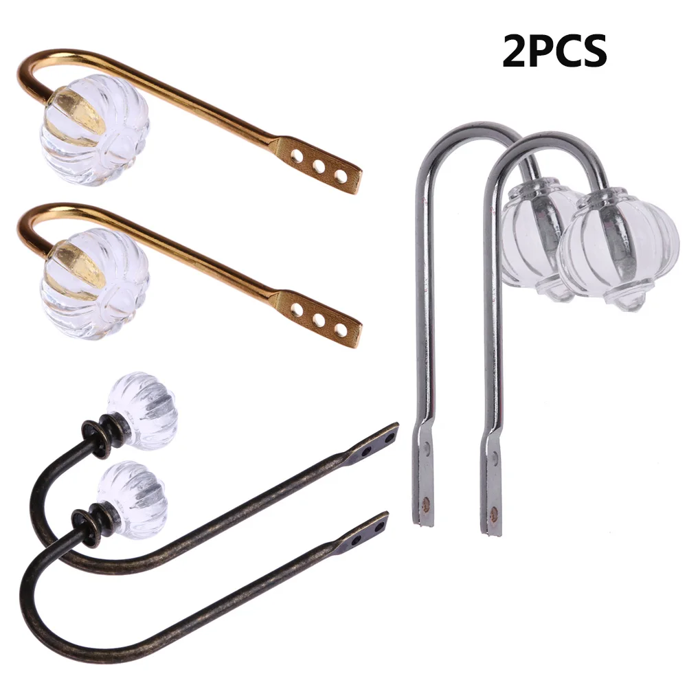2pcs/set Home Hardware Curtain Tieback European Wall Hook Curtain Buckle U-shaped Hooks Buckle Accessories Handle Feel curtain accessories,curtain tiebacks,curtain buckle