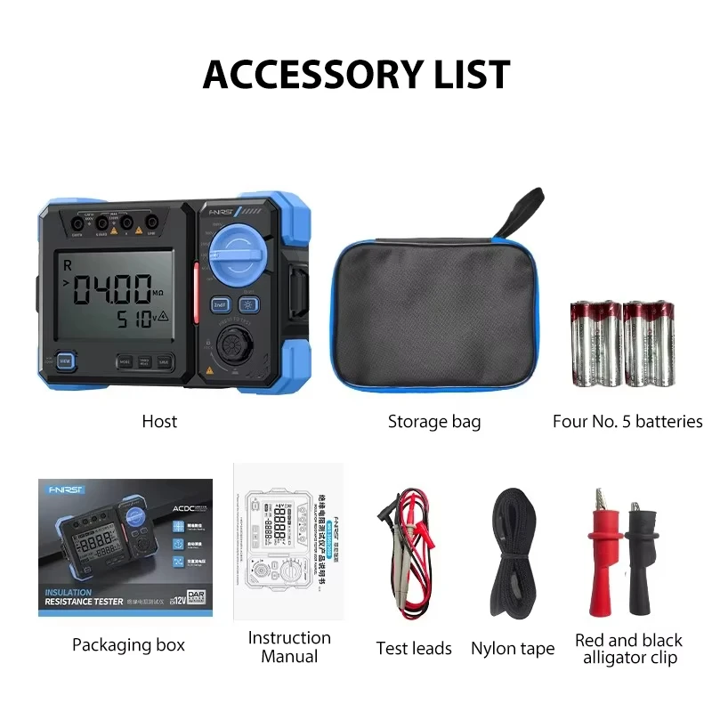MRT-1050 Insulation Resistance Tester 1000V 20GΩ Megohmmeter AC DC Voltage Measu