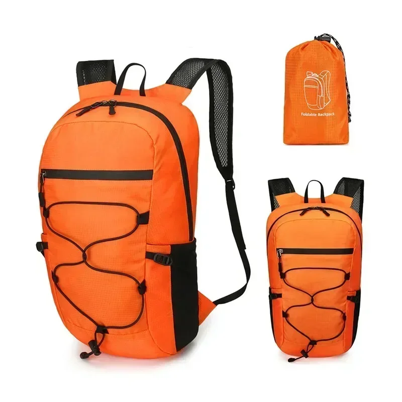 Zaino Pieghevole ROSSRORE Da 20 Litri, Impermeabile, Leggero (0,2 Kg), Con 7 Tasche, Ideale Per Viaggi, Trekking, Palestra, Campeggio, Unisex